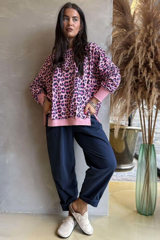 Lagen Zanzibar Chill Sweatshirt Candy & Navy